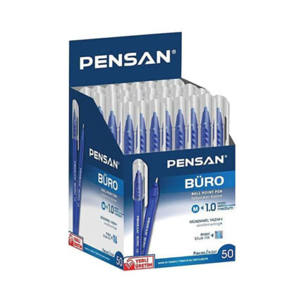 Pensan Büro 1.0 mm Mavi Tükenmez Kalem Kutu İçi 50 Adet